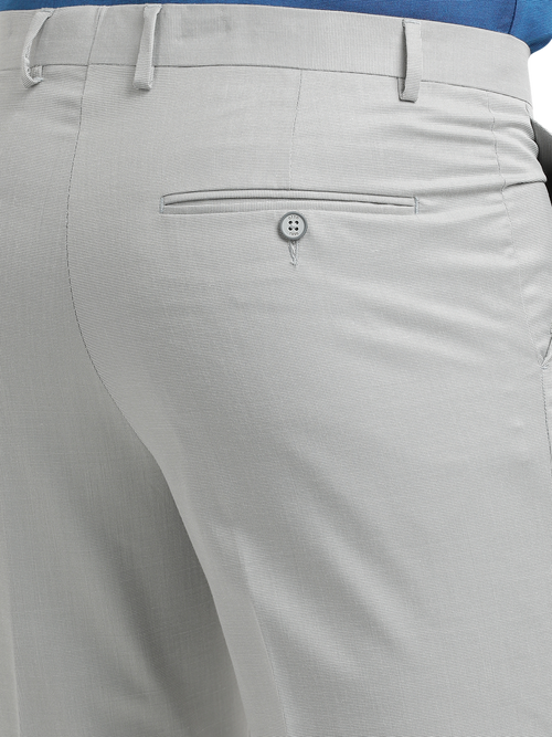 Light Grey Micro Dobby Solid Trousers