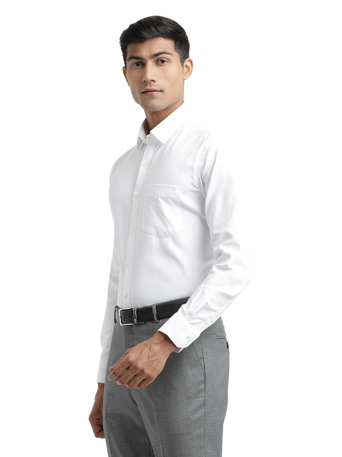 White Oxford Solid Formal Shirt
