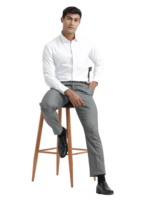 White Oxford Solid Formal Shirt