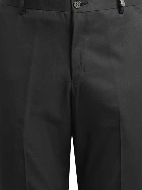 Olive Micro Dobby Solid Trousers