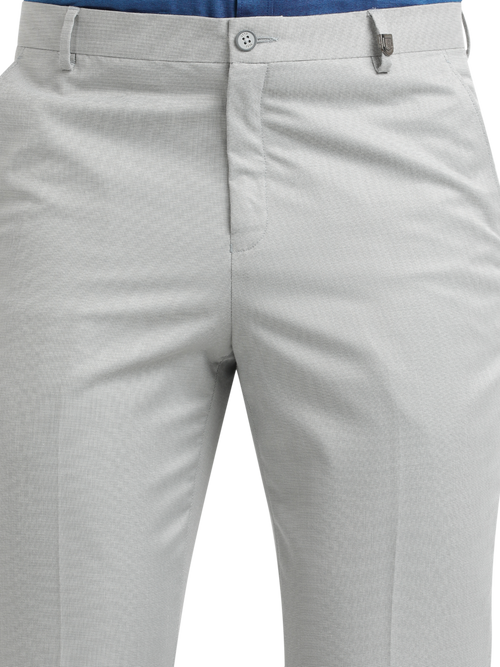 Light Grey Micro Dobby Solid Trousers