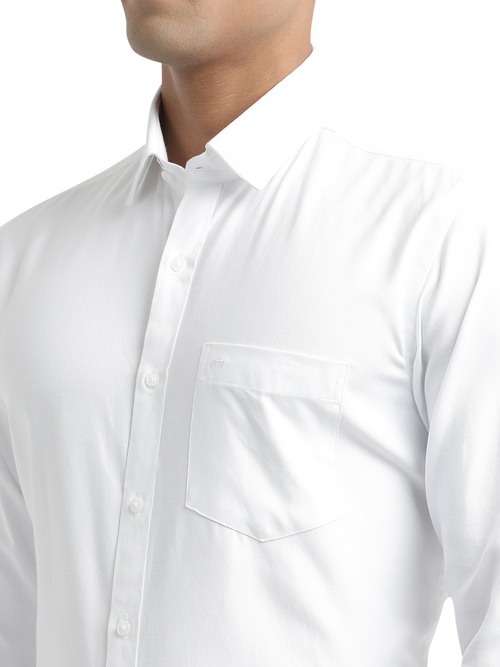 White Oxford Solid Formal Shirt