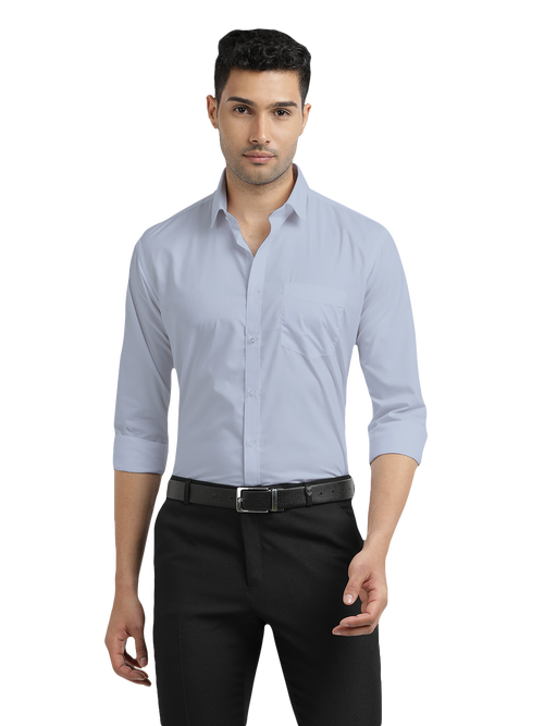 Light Blue Solid Formal Shirt