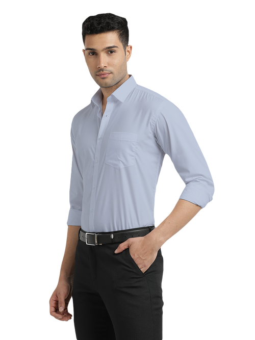Light Blue Solid Formal Shirt