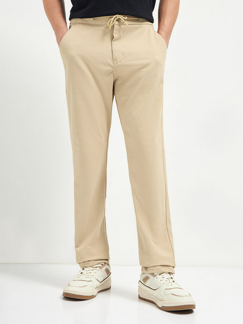 Beige Casual Traveler Trouser