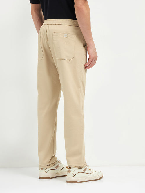 Beige Casual Traveler Trouser