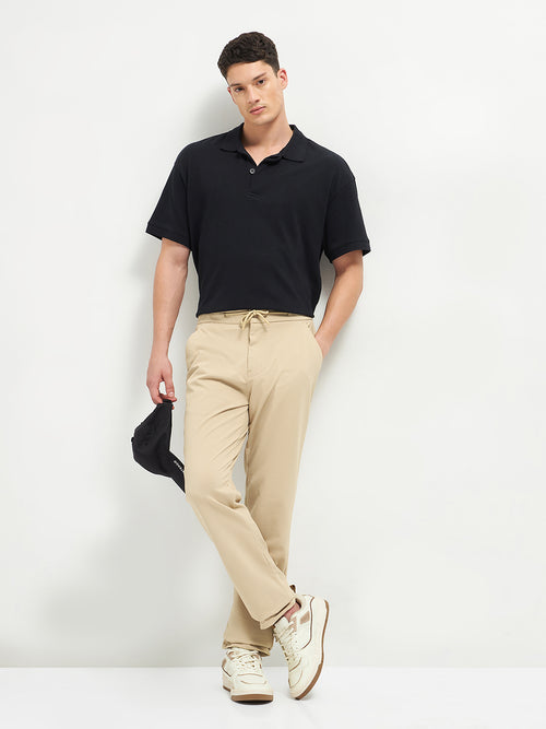 Beige Casual Traveler Trouser