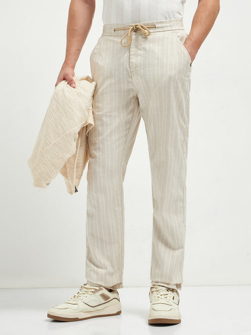 Beige Casual Traveler Trousers