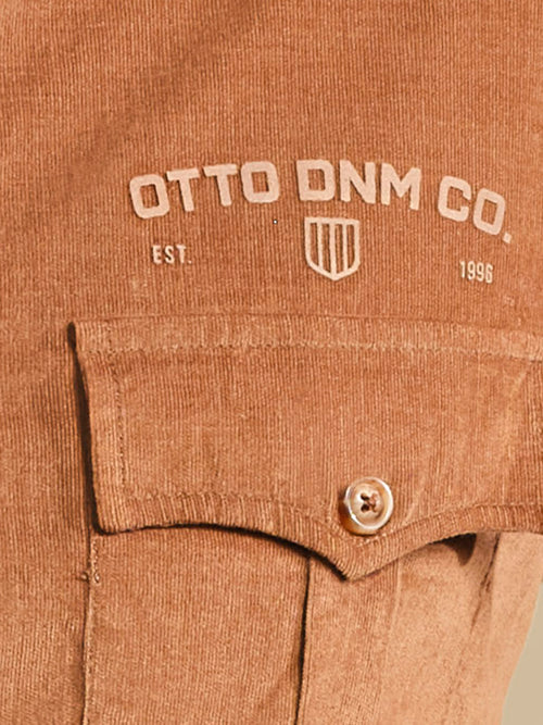 Brown Corduroy Semi Casual Shirt