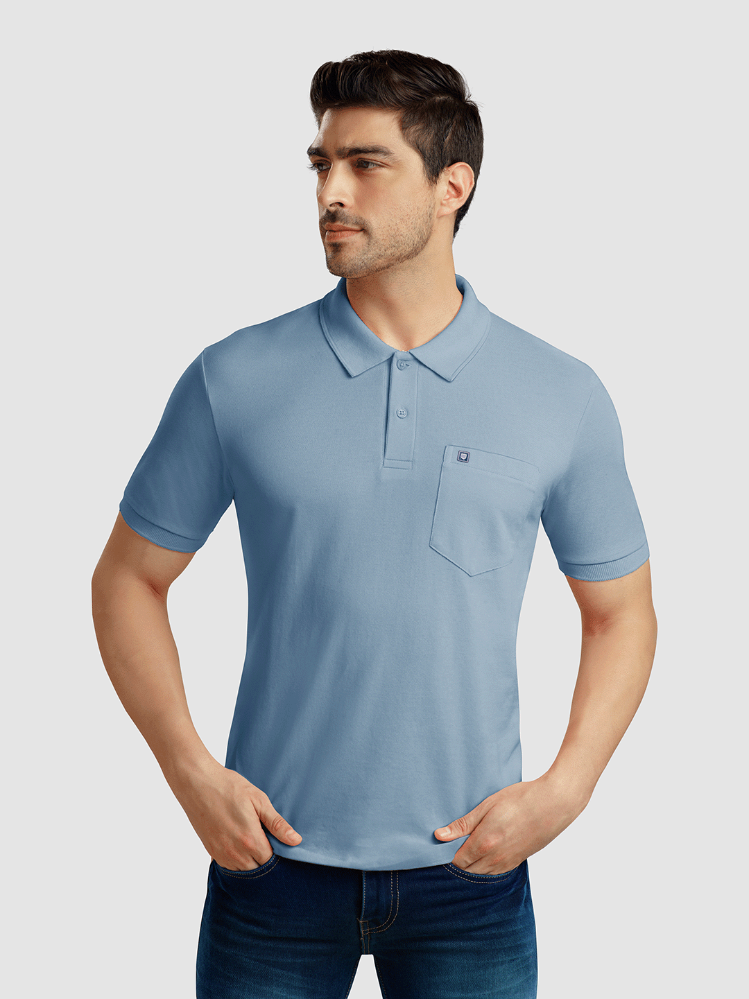 POLO T-SHIRTS POWDER BLUE