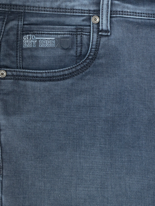 Steel Blue Grey Faded Denim Trousers