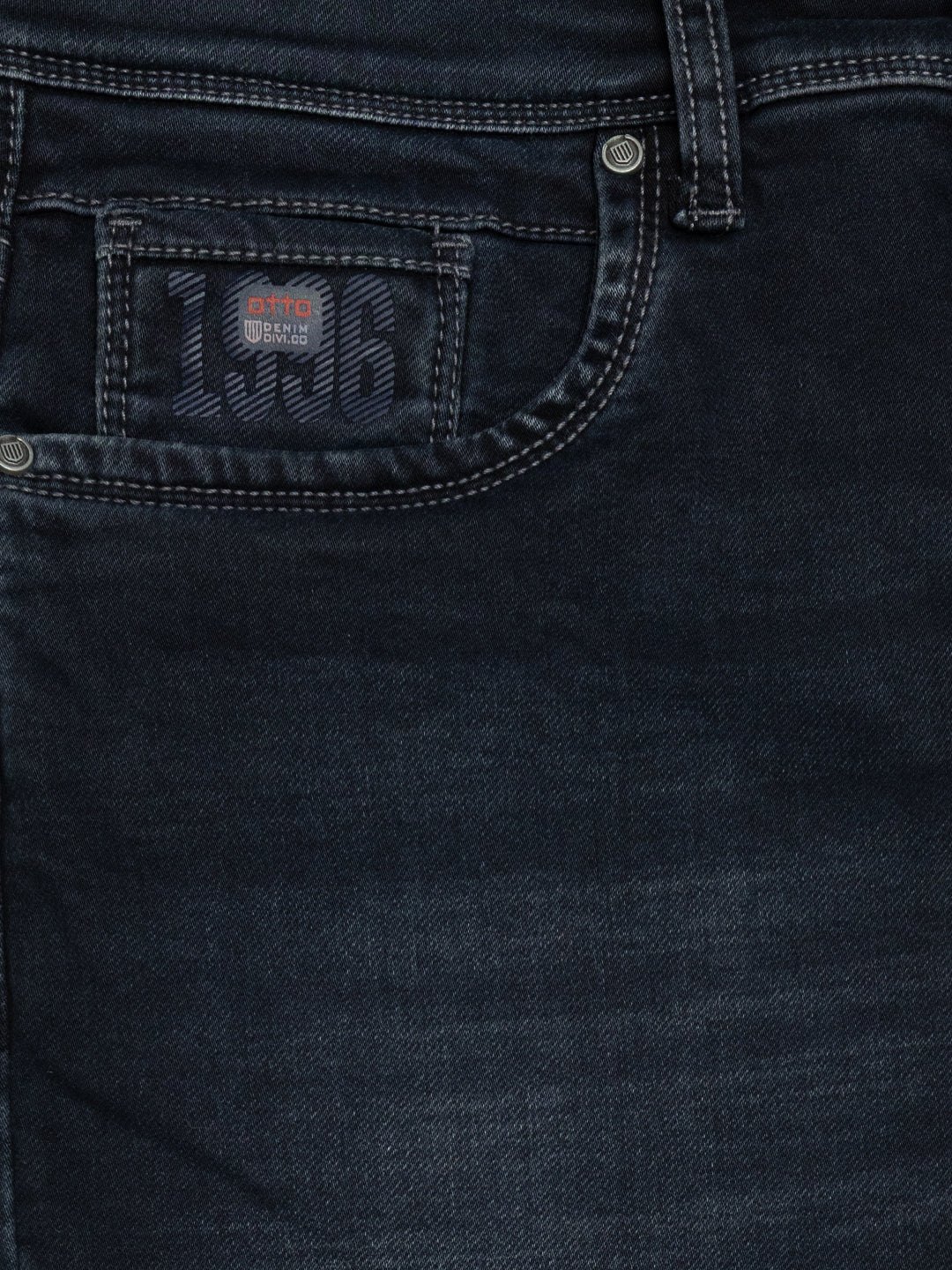 Dark Blue Faded Denim Trousers