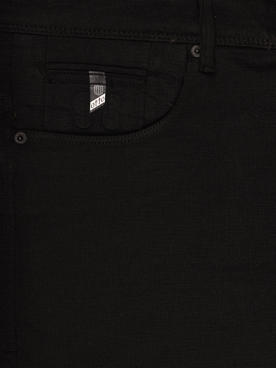 Coal Black Denim Trousers