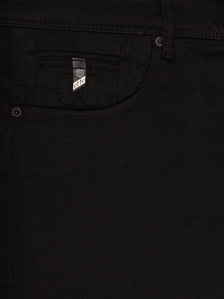Coal Black Denim Trousers