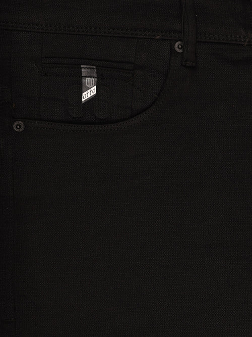 Coal Black Denim Trousers