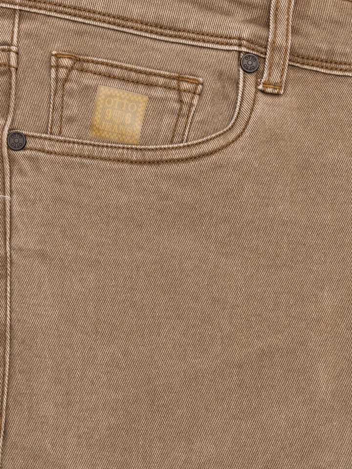 Earthy Brown Denim Trousers