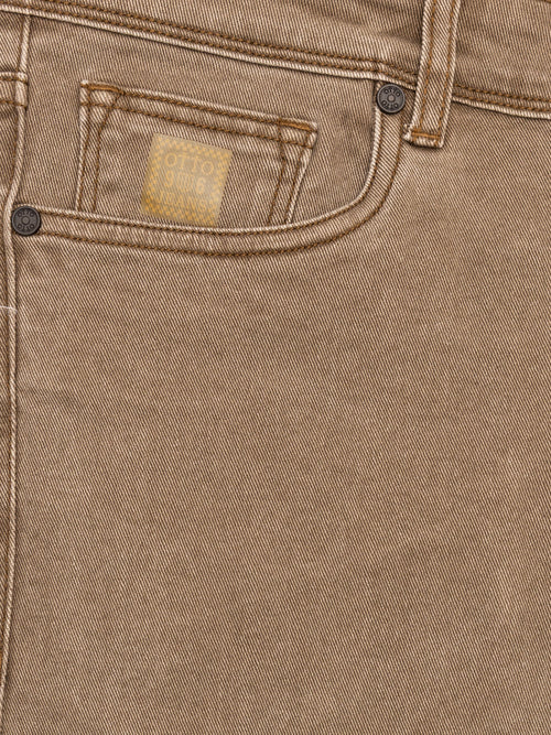 Earthy Brown Denim Trousers