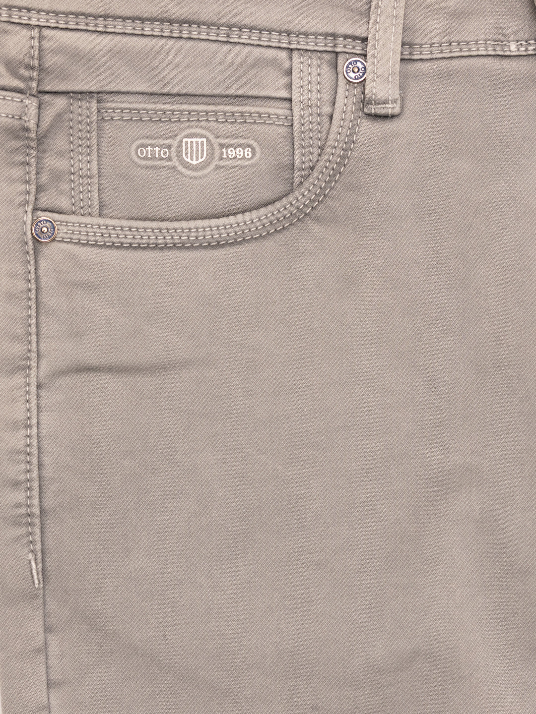 Stone Grey Denim Trousers