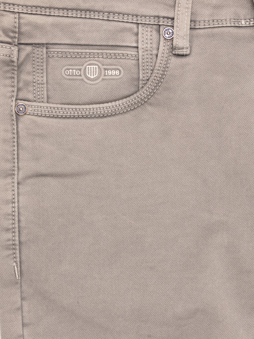 Stone Grey Denim Trousers