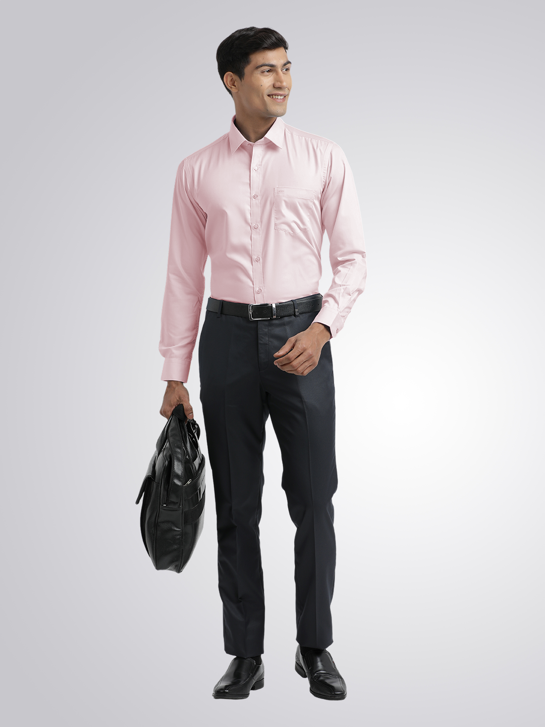 Light Pink Twill Wrinkle Free Solid Shirt