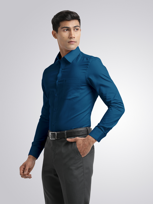 Royal Blue Micro Dobby Solid Shirt