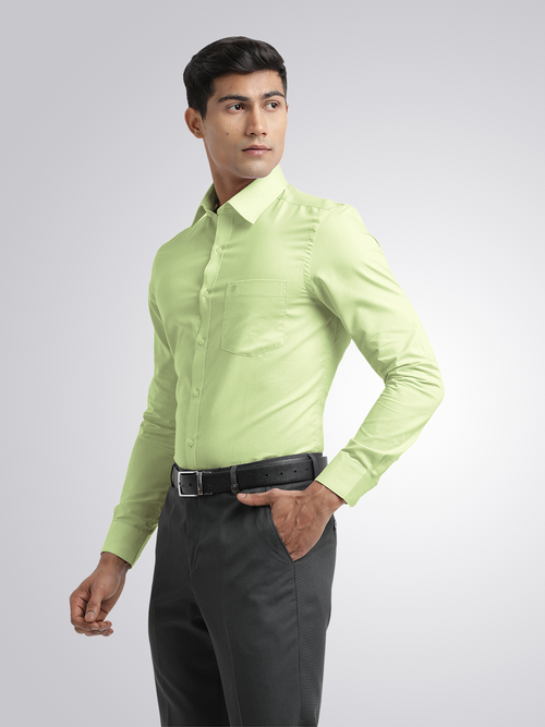Light Green Micro Dobby Solid Shirt