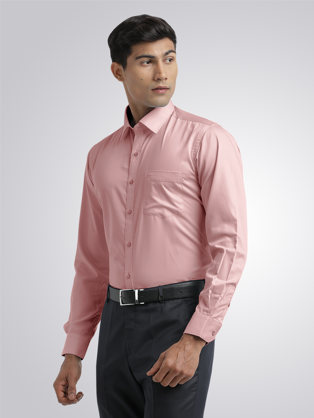 Dusty Pink Twill Wrinkle Free Solid Shirt