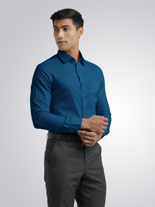 Royal Blue Micro Dobby Solid Shirt