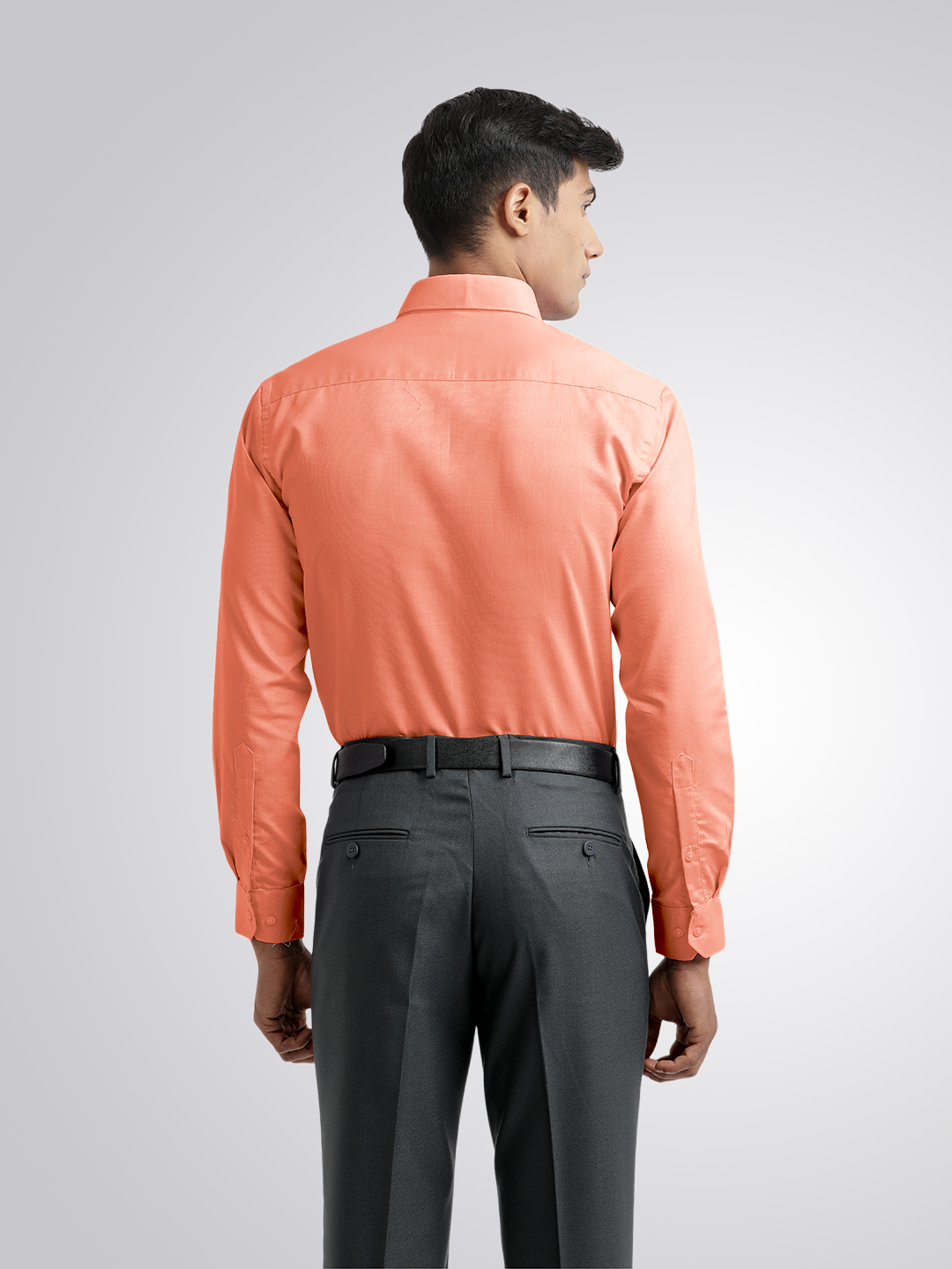 Peach Micro Dobby Solid Shirt