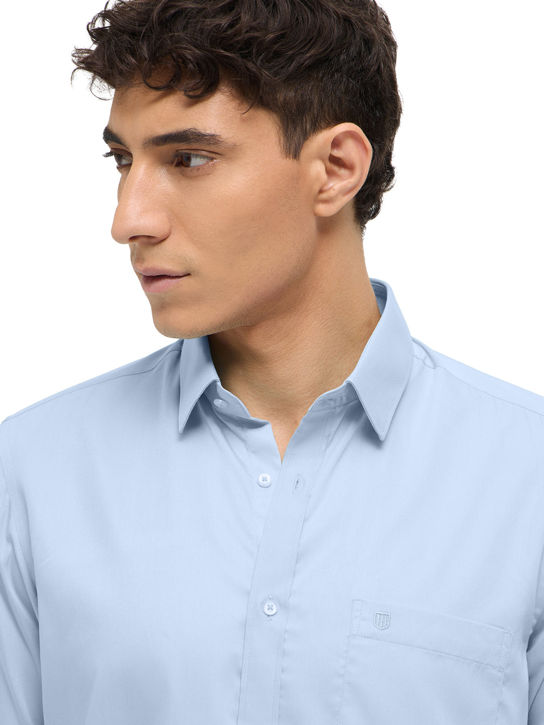 Light Blue Solid Formal Shirt
