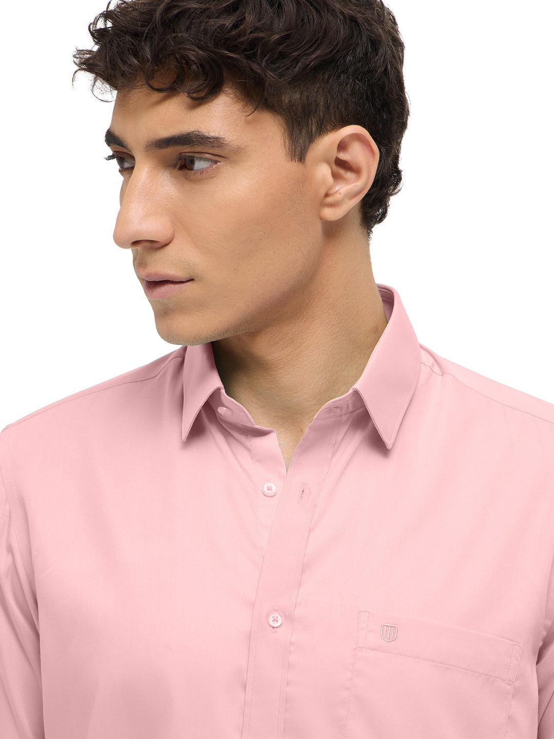 Light Peach Solid Formal Shirt