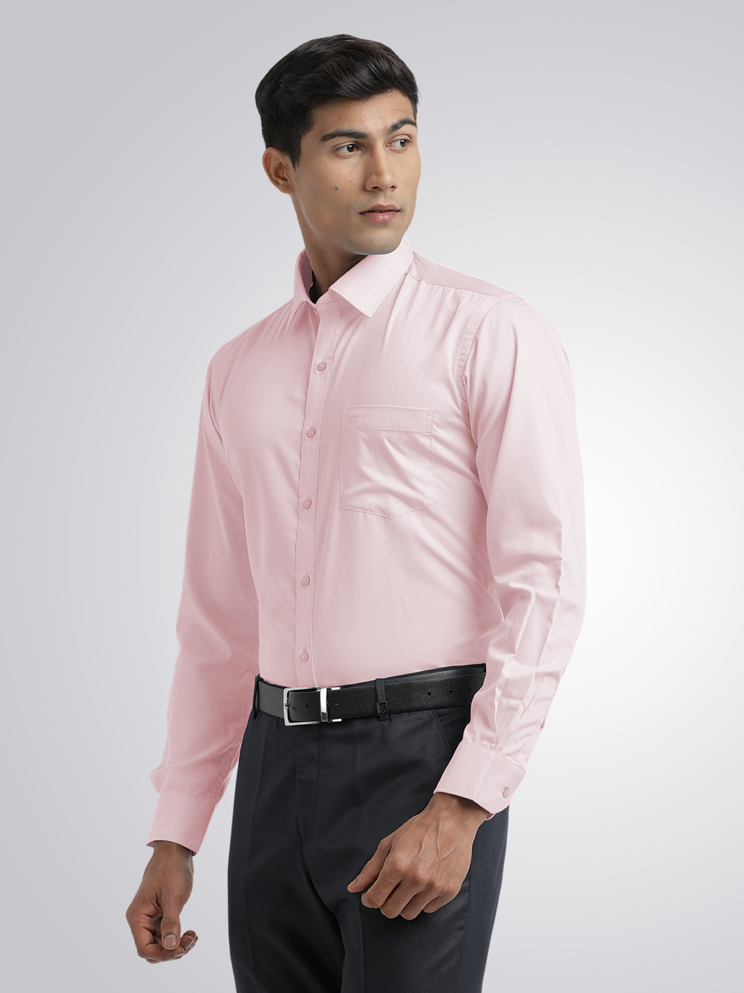 Light Pink Twill Wrinkle Free Solid Shirt