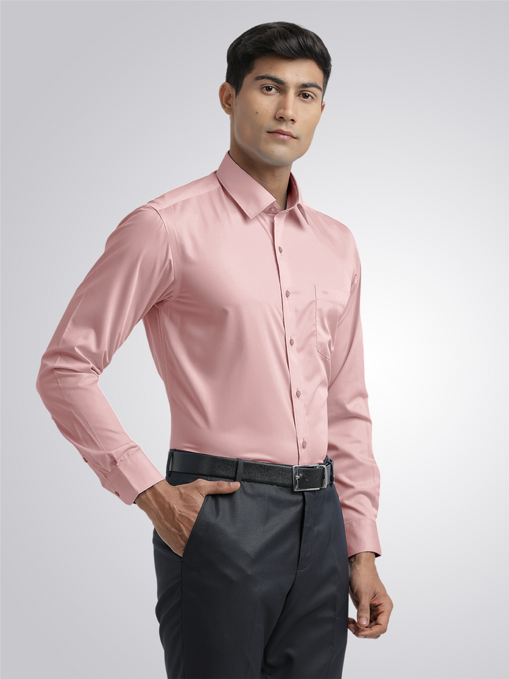 Dusty Pink Twill Wrinkle Free Solid Shirt