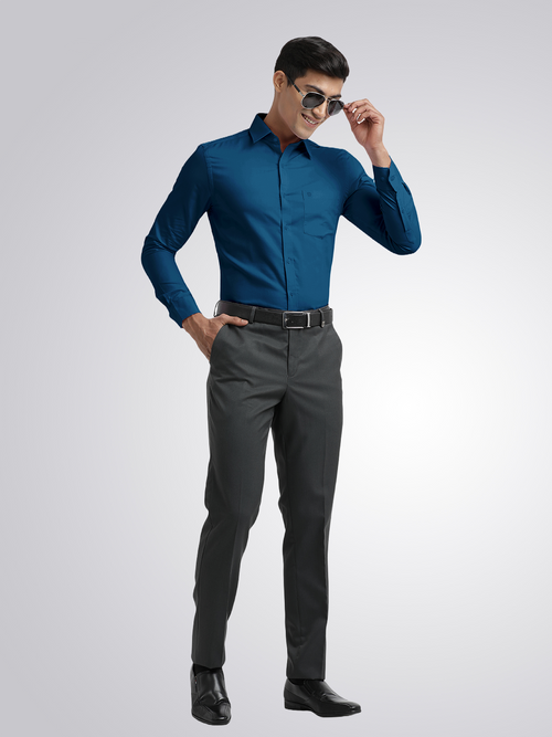 Royal Blue Micro Dobby Solid Shirt