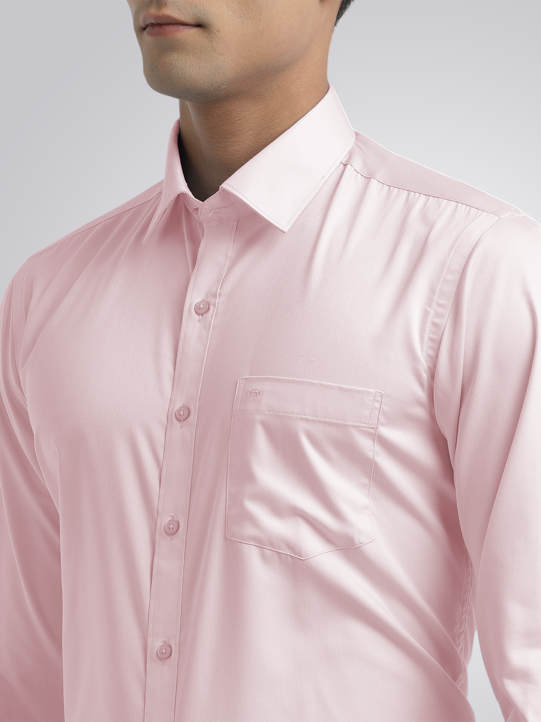 Light Pink Twill Wrinkle Free Solid Shirt