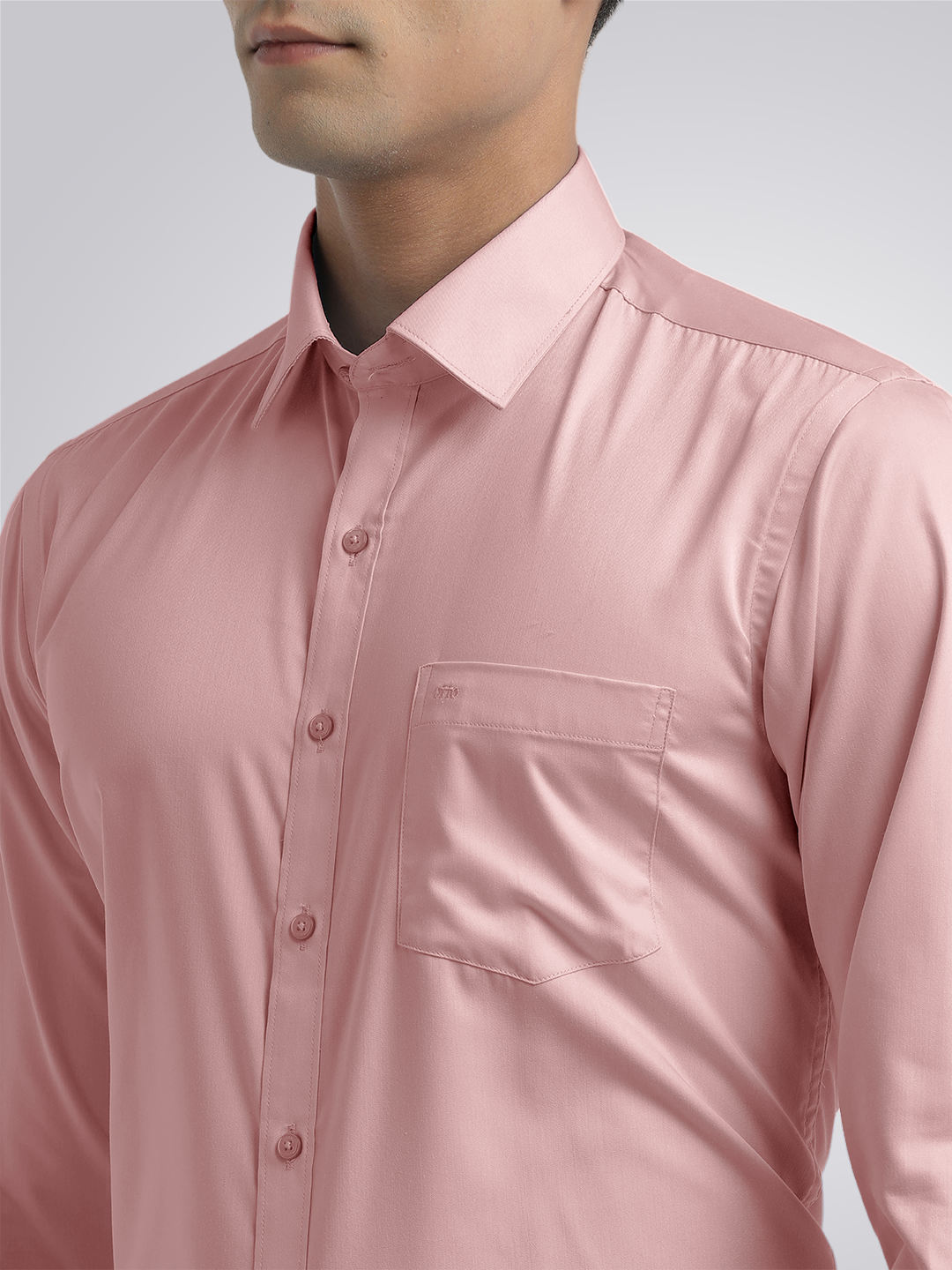 Dusty Pink Twill Wrinkle Free Solid Shirt