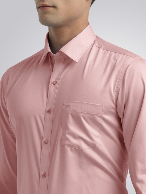 Dusty Pink Twill Wrinkle Free Solid Shirt