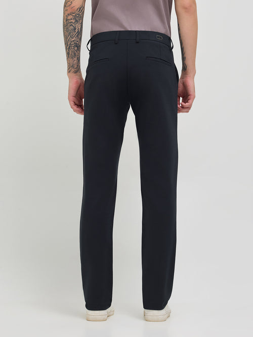 Pastel Blue Solid Casual Trousers