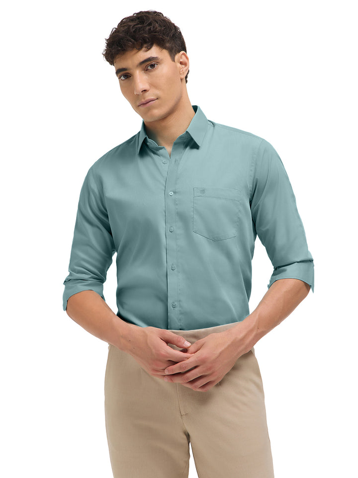 Light Mint Solid Formal Shirt