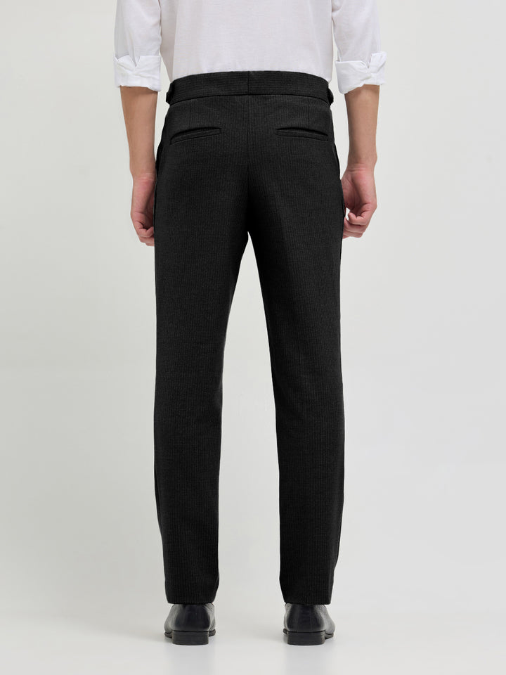 Black Solid Gurkha Pants