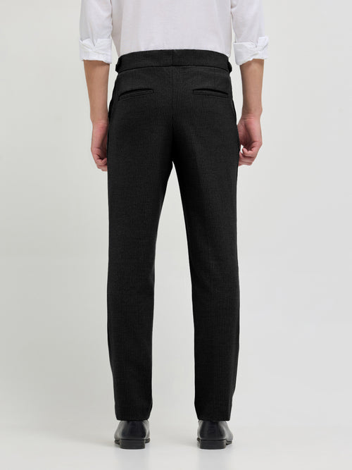 Black Solid Gurkha Pants