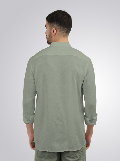 Sage Solid Csaual Shirt
