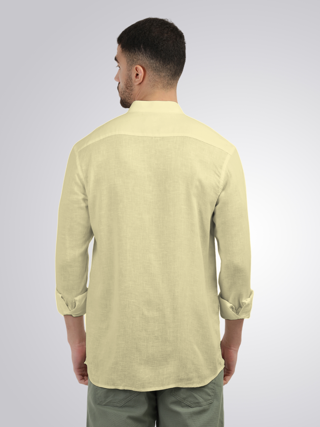 Butter Yellow Solid Casual Shirt
