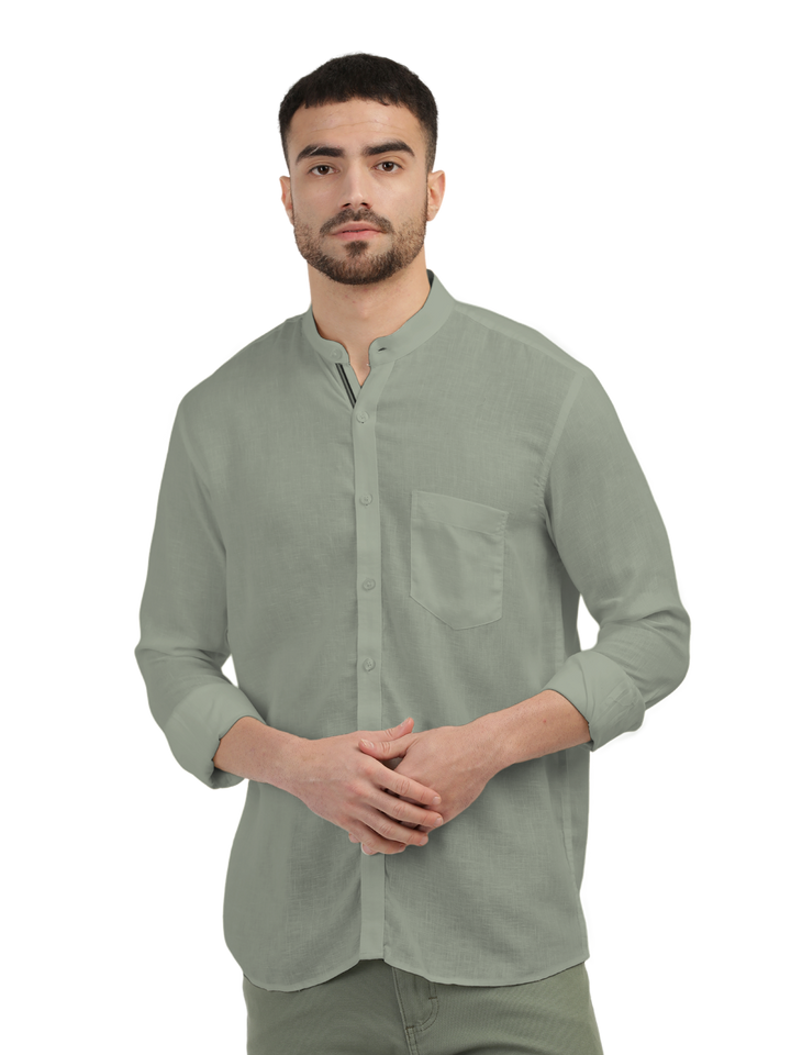 Sage Solid Csaual Shirt