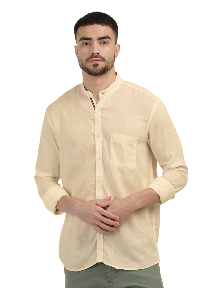 Sand Solid Casual Shirt