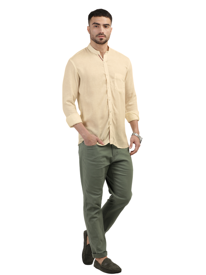Sand Solid Casual Shirt