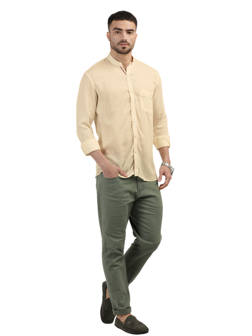 Sand Solid Casual Shirt