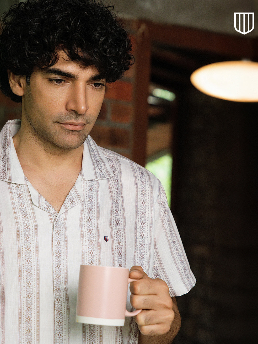 Grey Vertical Stripes Casual Shirt