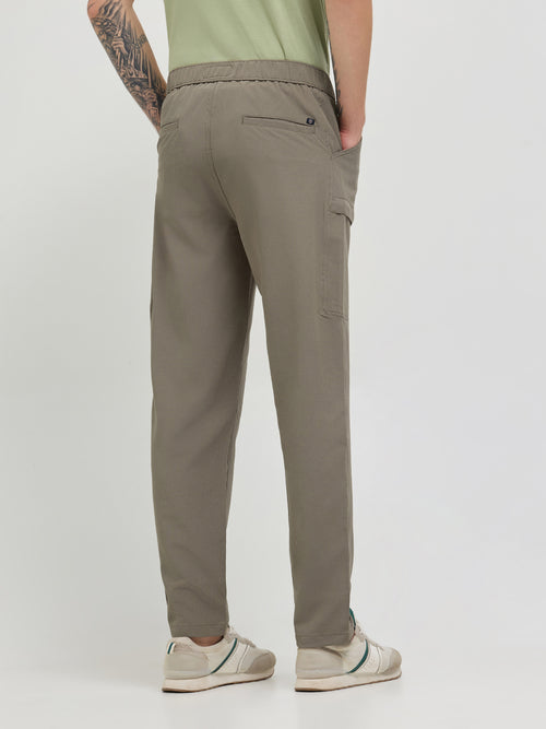 Khaki Stretchable Lycra Cotton Traveler Trouser