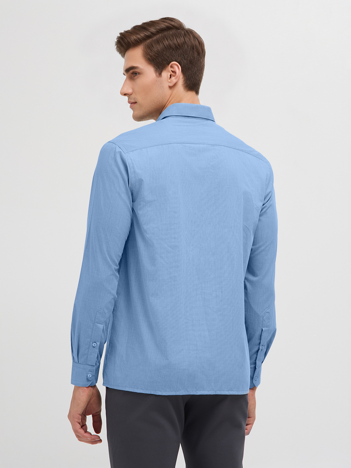 Mist Blue Solid Formal Shirt